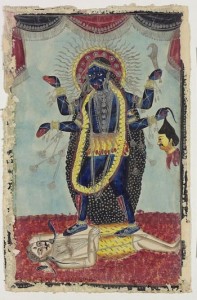 Goddess Kali Dancing on Shiva, Bengal 1860s